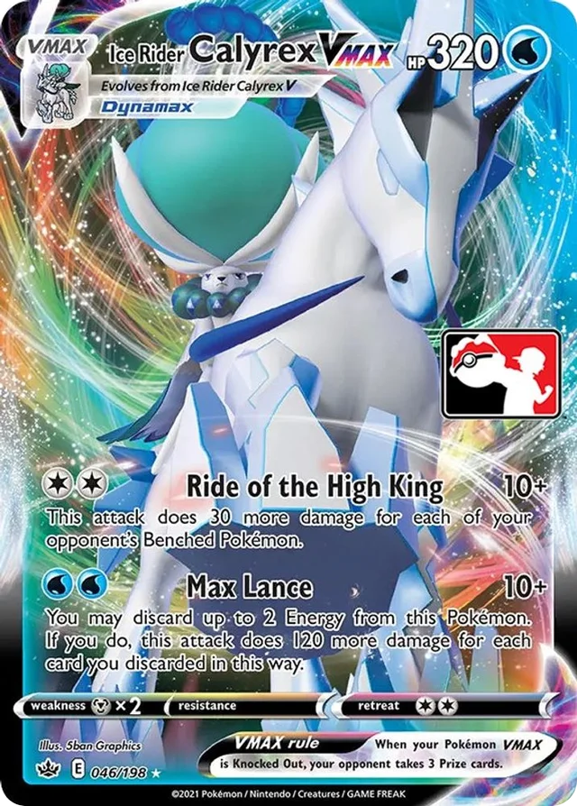 Ice Rider Calyrex VMAX 45/170 from Play! Pokémon Prize Pack Series One