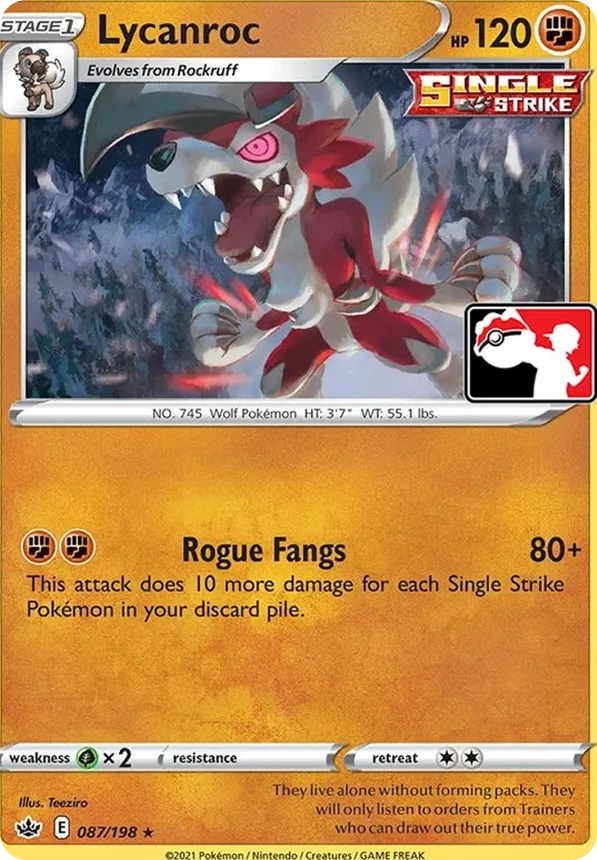 Lycanroc 54/170 from Play! Pokémon Prize Pack Series One