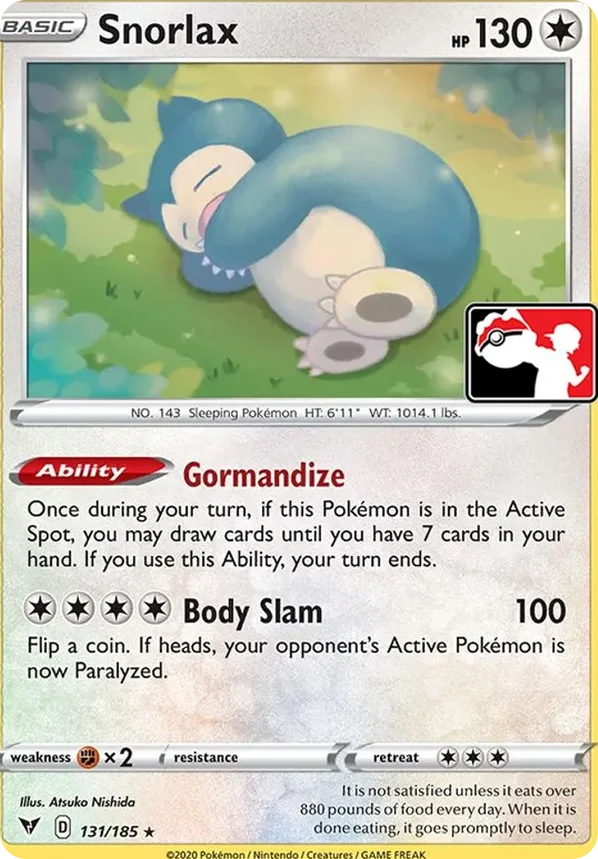 Snorlax 106/170 from Play! Pokémon Prize Pack Series One