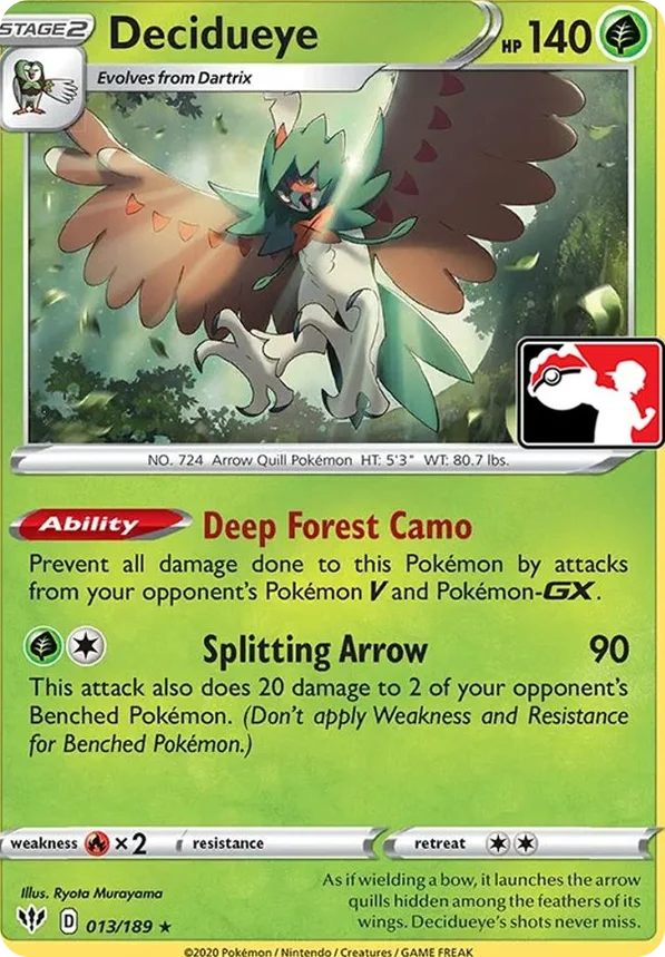 Decidueye 113/170 from Play! Pokémon Prize Pack Series One