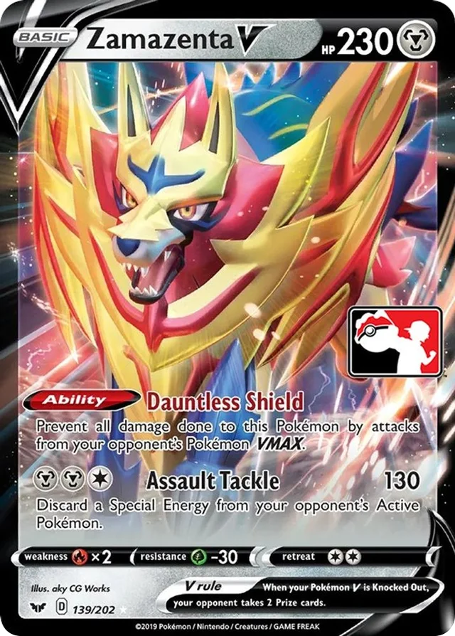 Zamazenta V 151/170 from Play! Pokémon Prize Pack Series One