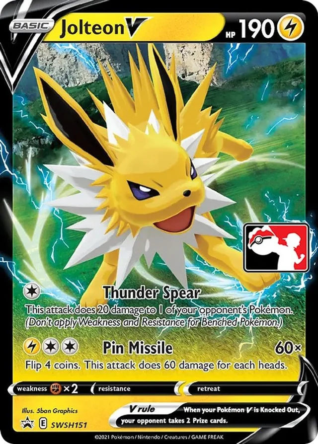 Jolteon V 170/170 from Play! Pokémon Prize Pack Series One
