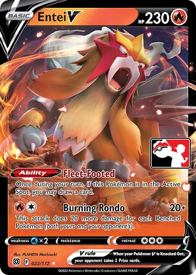Entei V 17/154 from Play! Pokémon Prize Pack Series Two
