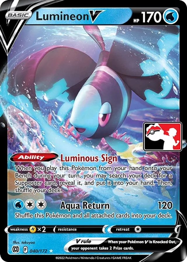 Lumineon V 18/154 from Play! Pokémon Prize Pack Series Two