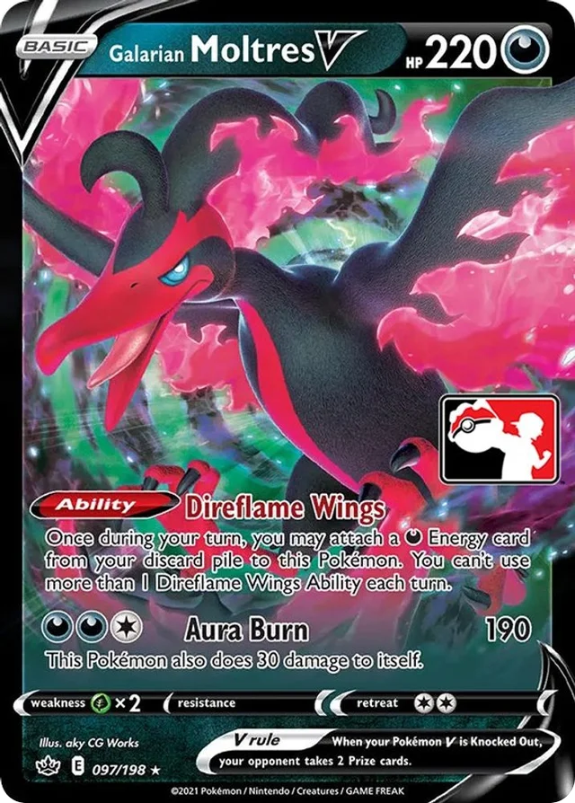 Galarian Moltres V 113/154 from Play! Pokémon Prize Pack Series Two