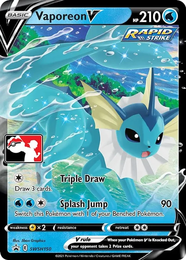 Vaporeon V 151/154 from Play! Pokémon Prize Pack Series Two