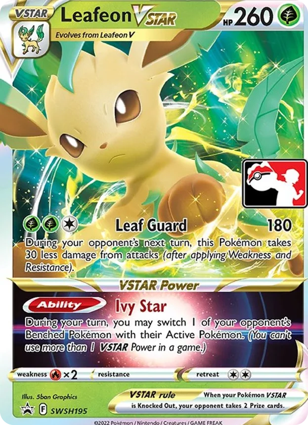 Leafeon VSTAR 153/154 from Play! Pokémon Prize Pack Series Two