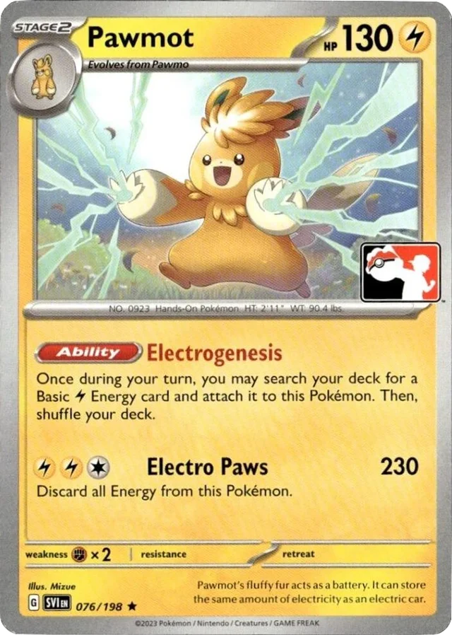 Pawmot 7/163 from Play! Pokémon Prize Pack Series Three