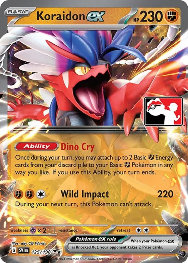 Koraidon ex 15/163 from Play! Pokémon Prize Pack Series Three