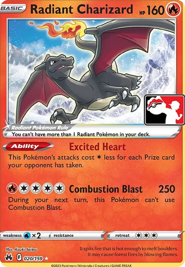 Radiant Charizard 38/163 from Play! Pokémon Prize Pack Series Three