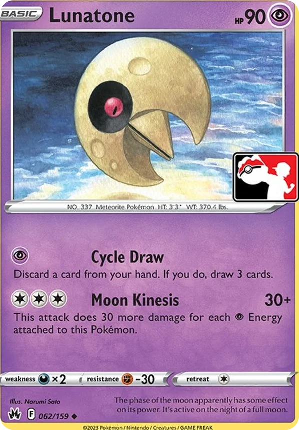 Lunatone 40/163 from Play! Pokémon Prize Pack Series Three