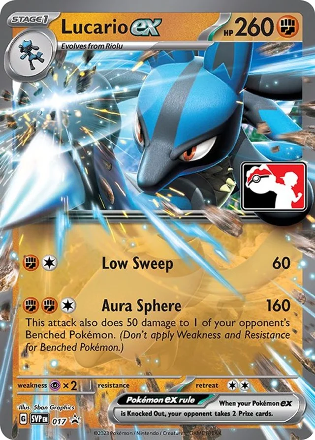 Lucario ex 50/163 from Play! Pokémon Prize Pack Series Three