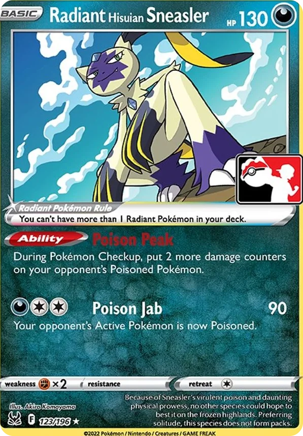 Radiant Hisuian Sneasler 87/163 from Play! Pokémon Prize Pack Series Three