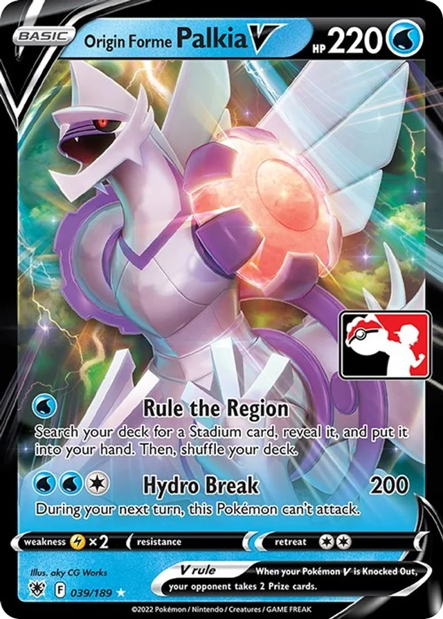 Origin Forme Palkia V 109/163 from Play! Pokémon Prize Pack Series Three