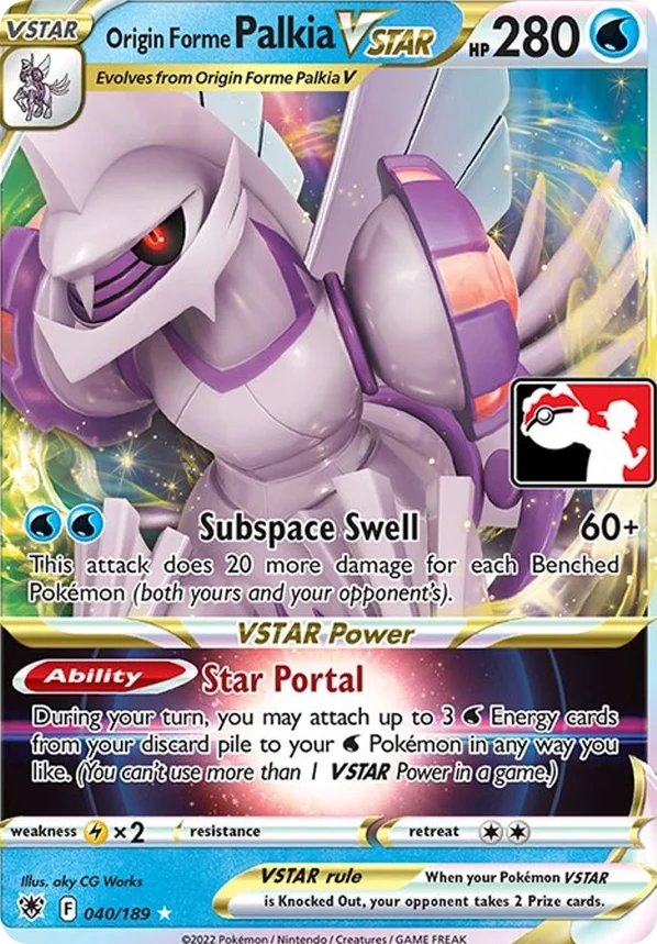 Origin Forme Palkia VSTAR 110/163 from Play! Pokémon Prize Pack Series Three