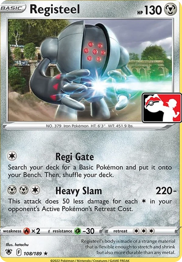 Registeel 118/163 from Play! Pokémon Prize Pack Series Three