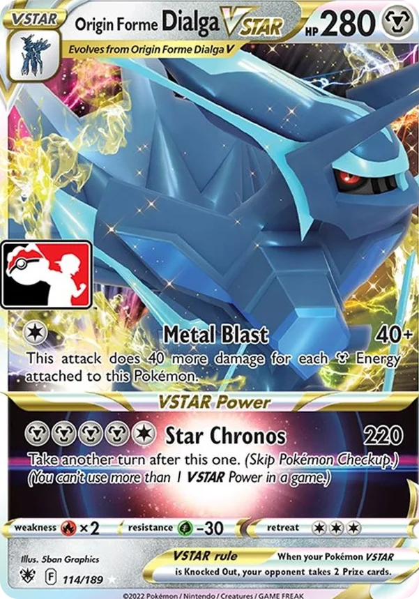 Origin Forme Dialga VSTAR 120/163 from Play! Pokémon Prize Pack Series Three