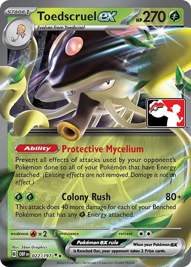 Toedscruel ex 1/86 from Play! Pokémon Prize Pack Series Four