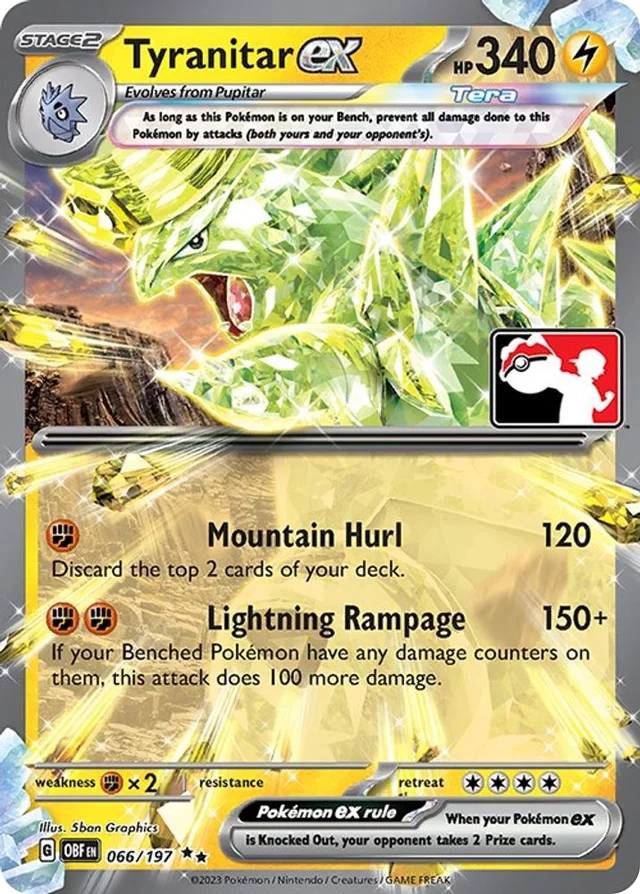 Tyranitar ex 2/86 from Play! Pokémon Prize Pack Series Four