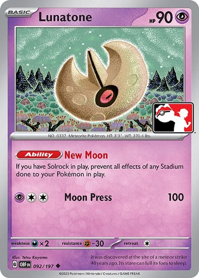 Lunatone 3/86 from Play! Pokémon Prize Pack Series Four
