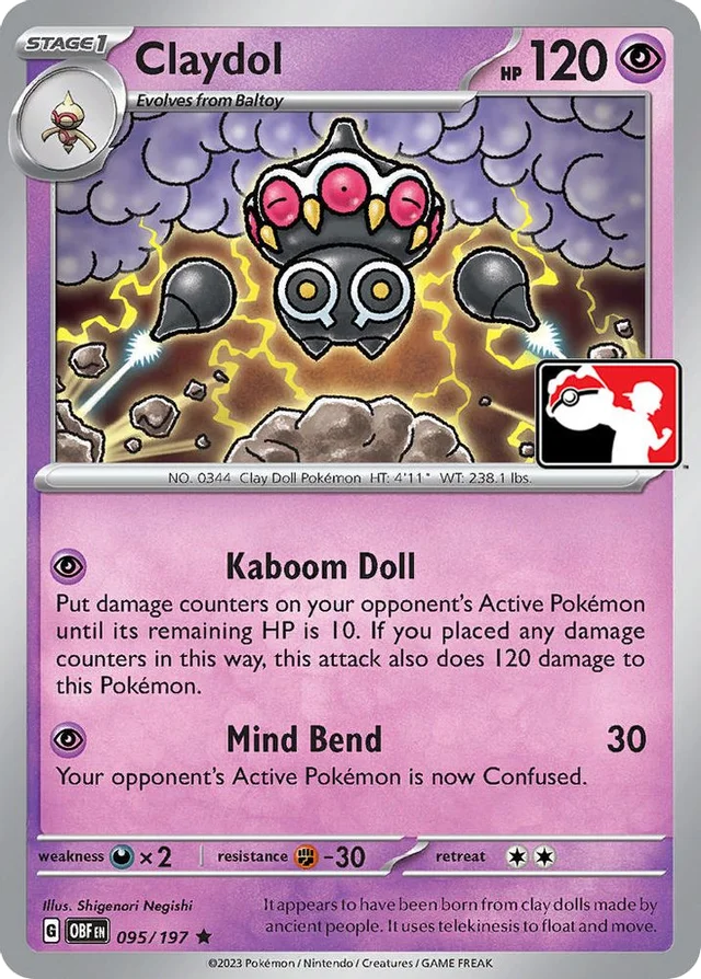 Claydol 4/86 from Play! Pokémon Prize Pack Series Four