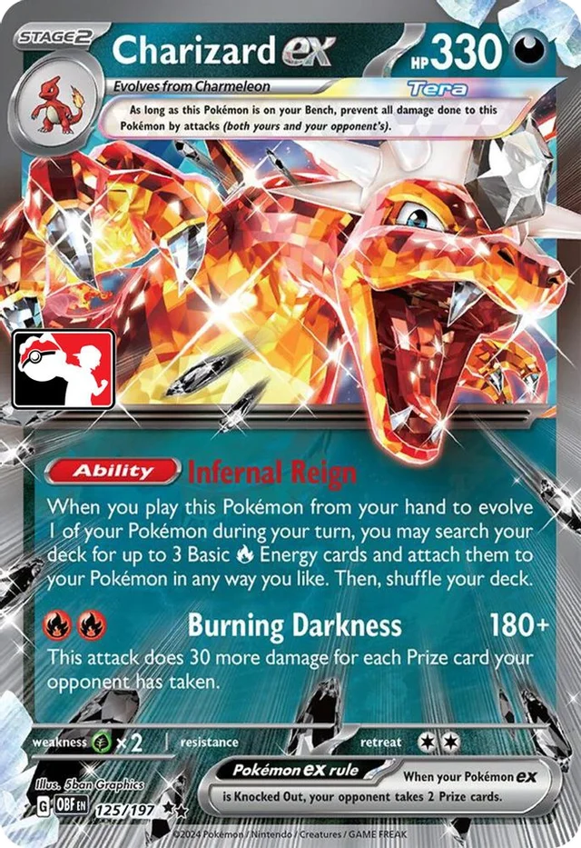 Charizard ex 5/86 from Play! Pokémon Prize Pack Series Four