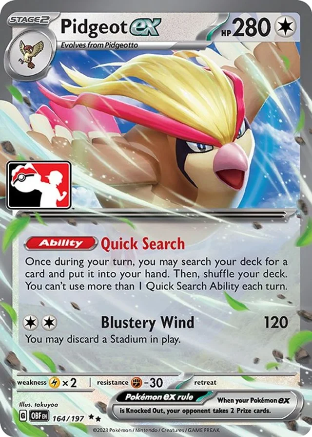 Pidgeot ex 6/86 from Play! Pokémon Prize Pack Series Four