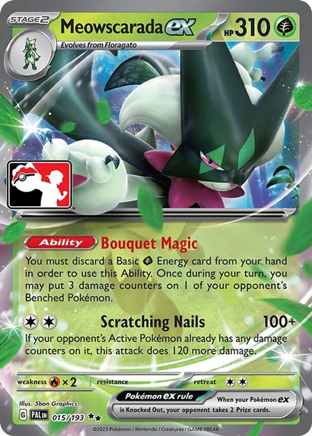 Meowscarada ex 9/86 from Play! Pokémon Prize Pack Series Four