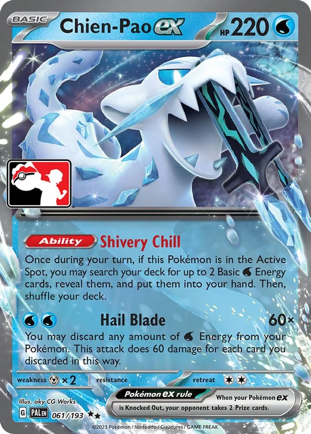 Chien-Pao ex 12/86 from Play! Pokémon Prize Pack Series Four