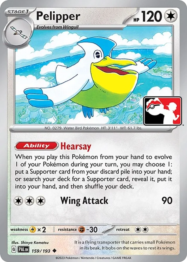 Pelipper 19/86 from Play! Pokémon Prize Pack Series Four