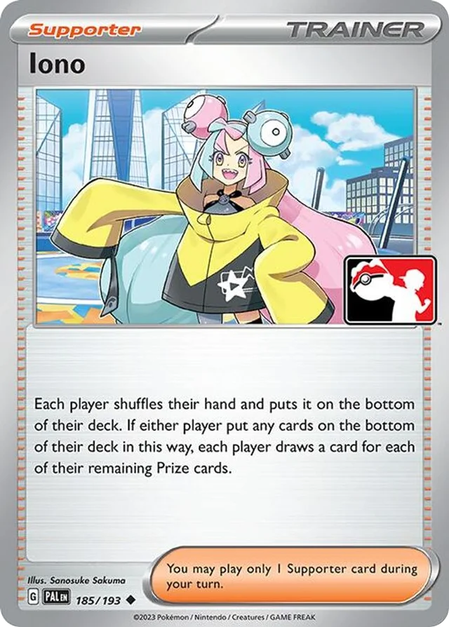 Iono 26/86 from Play! Pokémon Prize Pack Series Four