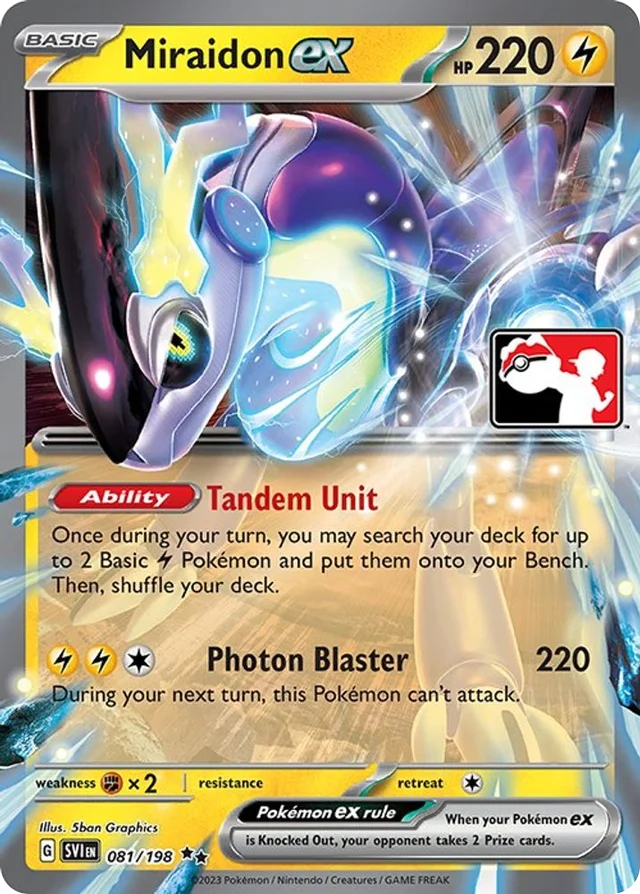 Miraidon ex 34/86 from Play! Pokémon Prize Pack Series Four
