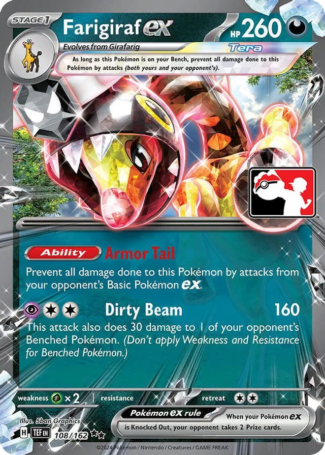 Farigiraf ex 7/86 from Play! Pokémon Prize Pack Series Five