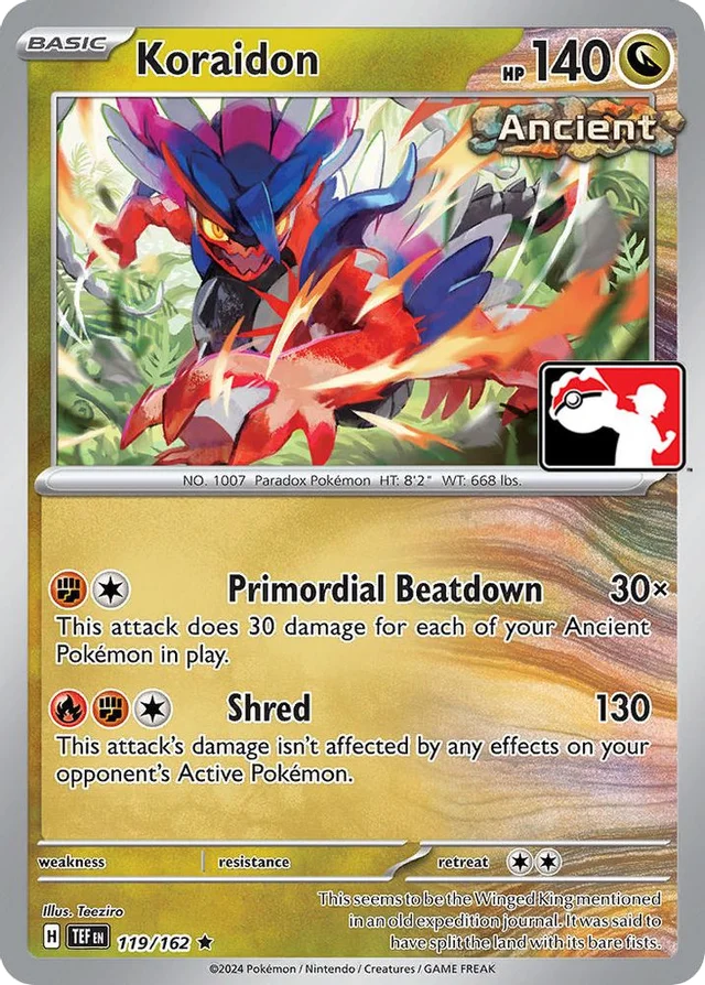 Koraidon 9/86 from Play! Pokémon Prize Pack Series Five