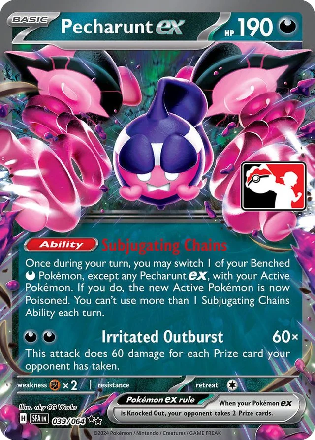 Pecharunt ex 19/94 from Play! Pokémon Prize Pack Series Six