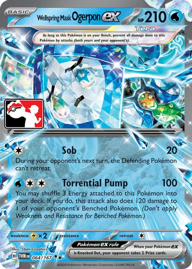 Wellspring Mask Ogerpon ex 32/94 from Play! Pokémon Prize Pack Series Six