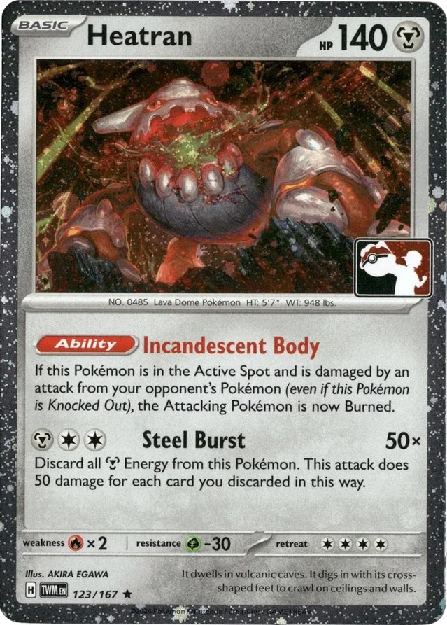 Heatran 40/94 from Play! Pokémon Prize Pack Series Six