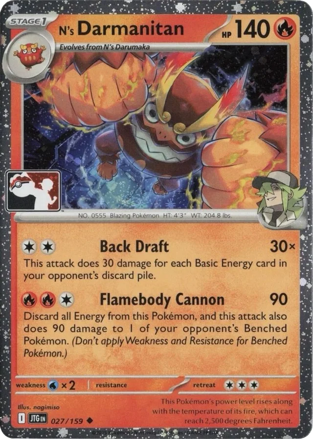 N's Darmanitan 1/96 from Play! Pokémon Prize Pack Series Seven