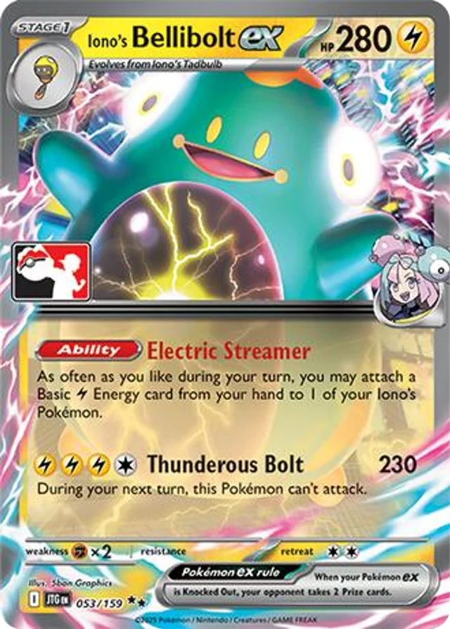 Iono's Bellibolt ex 3/96 from Play! Pokémon Prize Pack Series Seven