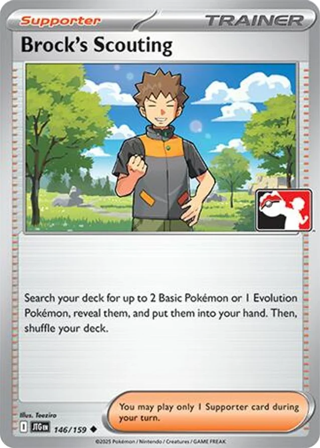 Brock's Scouting 14/96 from Play! Pokémon Prize Pack Series Seven
