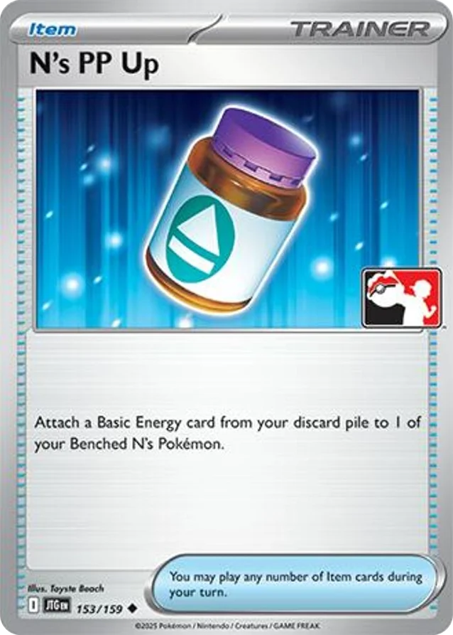 N's PP Up 21/96 from Play! Pokémon Prize Pack Series Seven