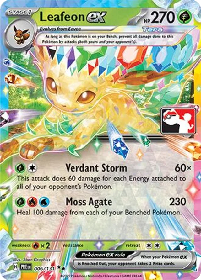 Leafeon ex 24/96 from Play! Pokémon Prize Pack Series Seven