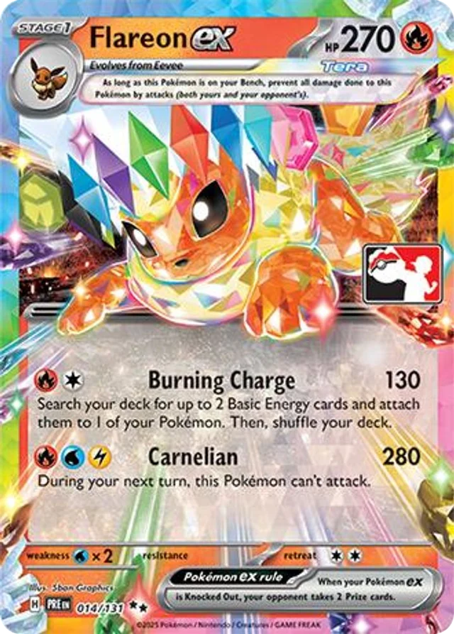 Flareon ex 25/96 from Play! Pokémon Prize Pack Series Seven