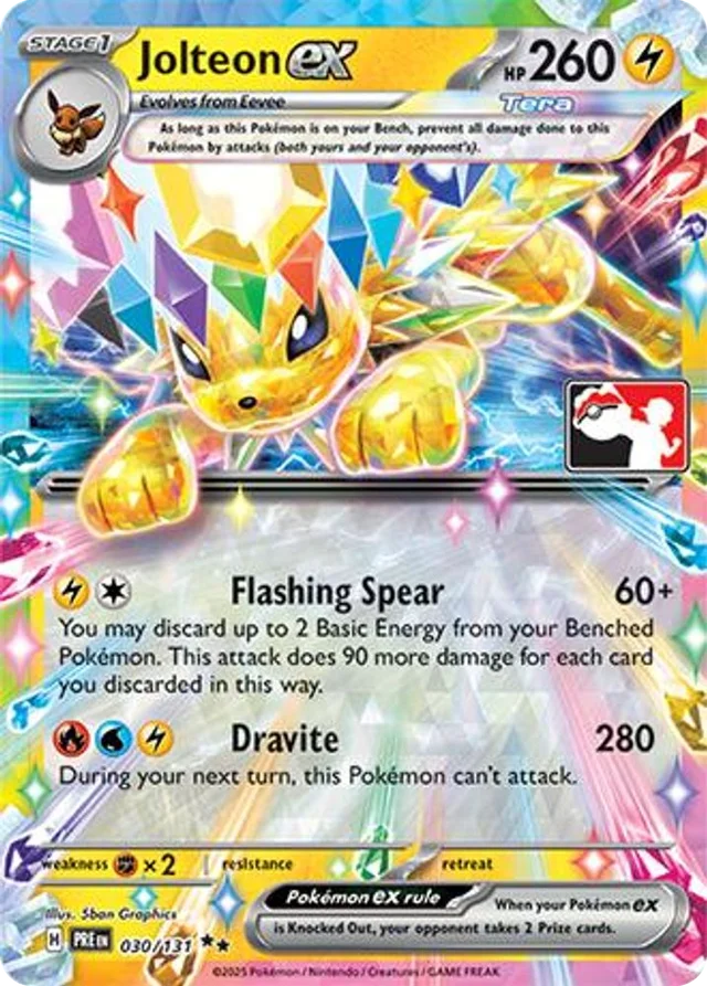 Jolteon ex 28/96 from Play! Pokémon Prize Pack Series Seven