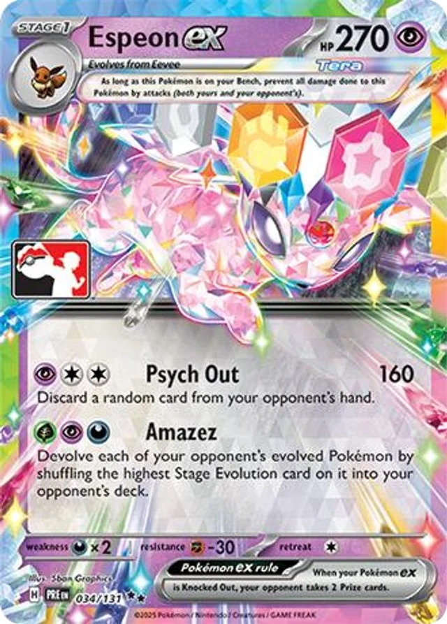 Espeon ex 29/96 from Play! Pokémon Prize Pack Series Seven