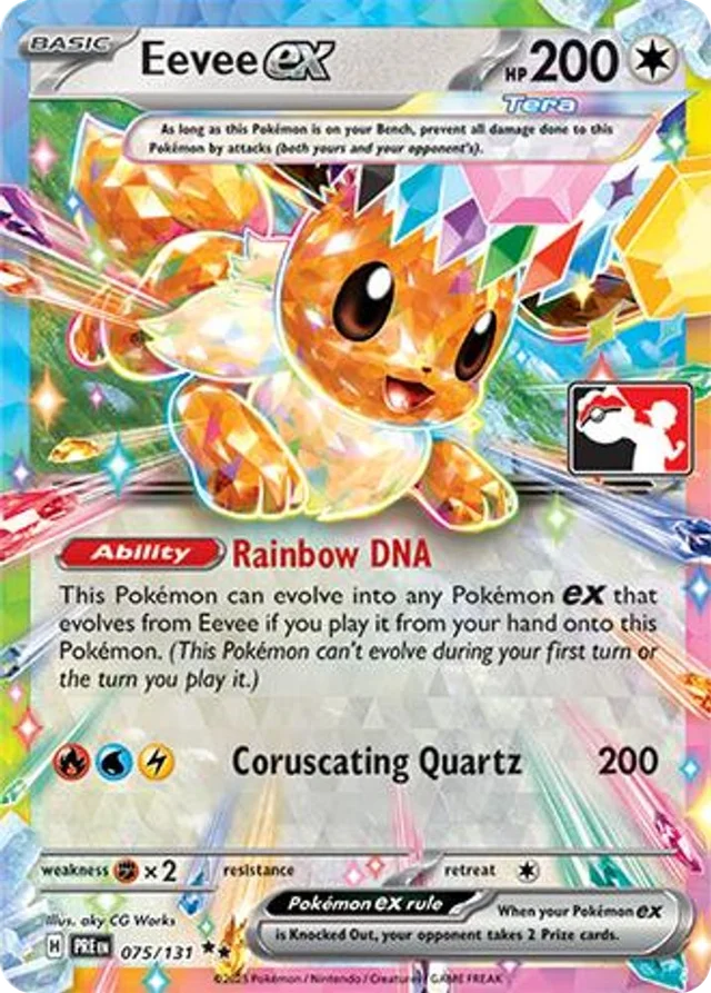 Eevee ex 31/96 from Play! Pokémon Prize Pack Series Seven