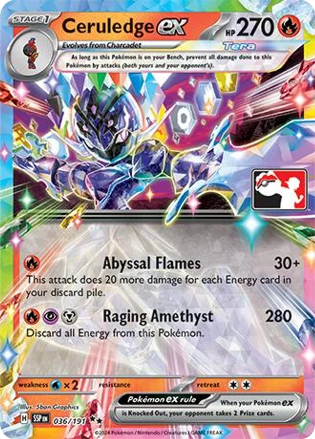 Ceruledge ex 35/96 from Play! Pokémon Prize Pack Series Seven
