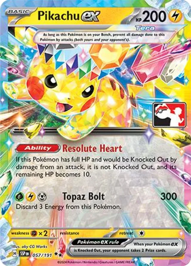 Pikachu ex 36/96 from Play! Pokémon Prize Pack Series Seven