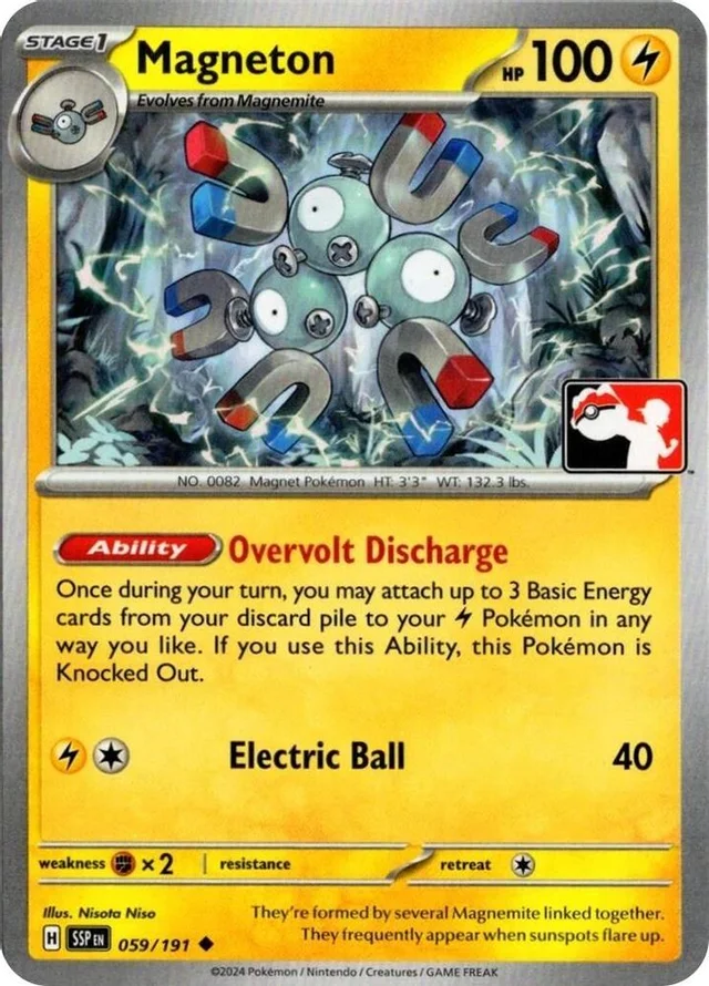 Magneton 37/96 from Play! Pokémon Prize Pack Series Seven