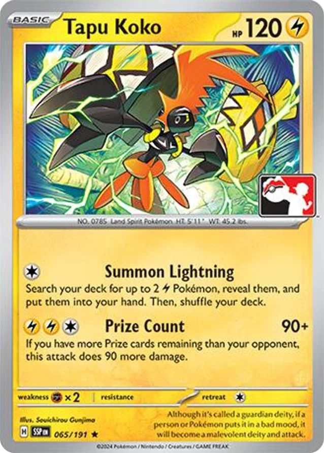 Tapu Koko 38/96 from Play! Pokémon Prize Pack Series Seven